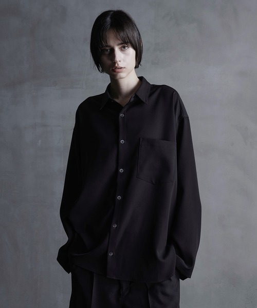 【kolor /カラー】襟付きロングスリーブシャツ　サイズ1 SHIPS: レギュラーカラー エアリー コットン ロングスリーブ