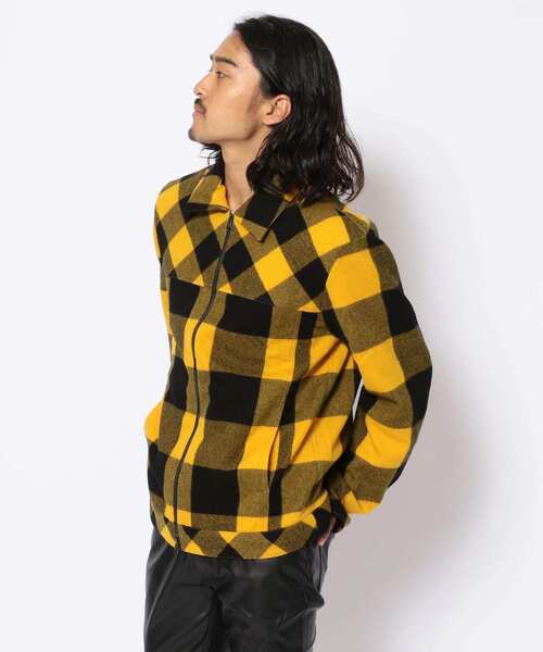 ISAMU KATAYAMA BACKLASH(イサムカタヤマバックラッシュ)の「ISAMUKATAYAMA BACKLASH/イサムカタヤマ バックラッシュ/RANDOMLCHECK ZIP BLOUSON(その他アウター・メンズ・イエロー/ブラック・L/M)」の2枚目の写真