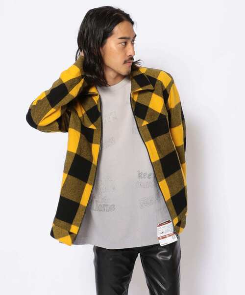 ISAMU KATAYAMA BACKLASH(イサムカタヤマバックラッシュ)の「ISAMUKATAYAMA BACKLASH/イサムカタヤマ バックラッシュ/RANDOMLCHECK ZIP BLOUSON(その他アウター・メンズ・イエロー/ブラック・L/M)」の3枚目の写真