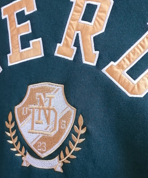 Starting Over（スターティングオーバー）の「裏起毛カレッジロゴクルーネックスウェット（スウェット・メンズ・チャコールグレー/アッシュグレー/ブラウン/グリーン・M/L/XL）」の12枚目の写真