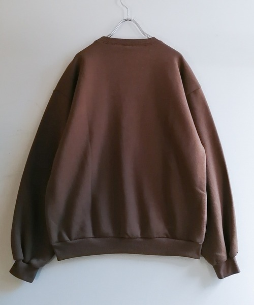 Starting Over（スターティングオーバー）の「裏起毛カレッジロゴクルーネックスウェット（スウェット・メンズ・チャコールグレー/アッシュグレー/ブラウン/グリーン・M/L/XL）」の8枚目の写真