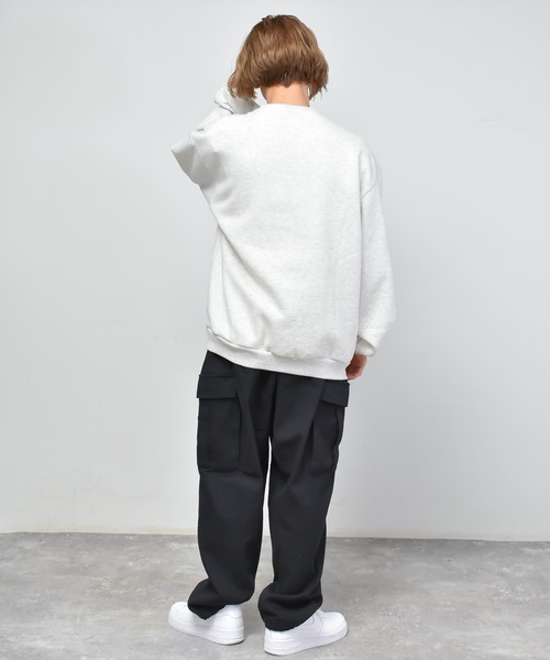 Starting Over（スターティングオーバー）の「裏起毛カレッジロゴクルーネックスウェット（スウェット・メンズ・チャコールグレー/アッシュグレー/ブラウン/グリーン・M/L/XL）」の13枚目の写真