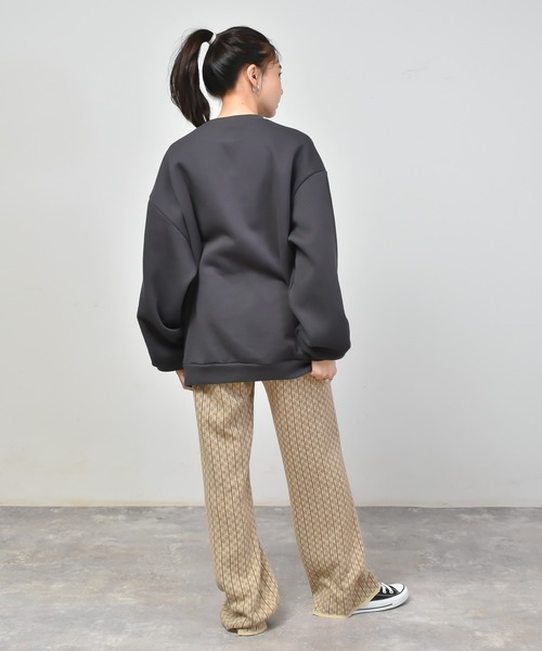 Starting Over（スターティングオーバー）の「裏起毛カレッジロゴクルーネックスウェット（スウェット・メンズ・チャコールグレー/アッシュグレー/ブラウン/グリーン・M/L/XL）」の22枚目の写真