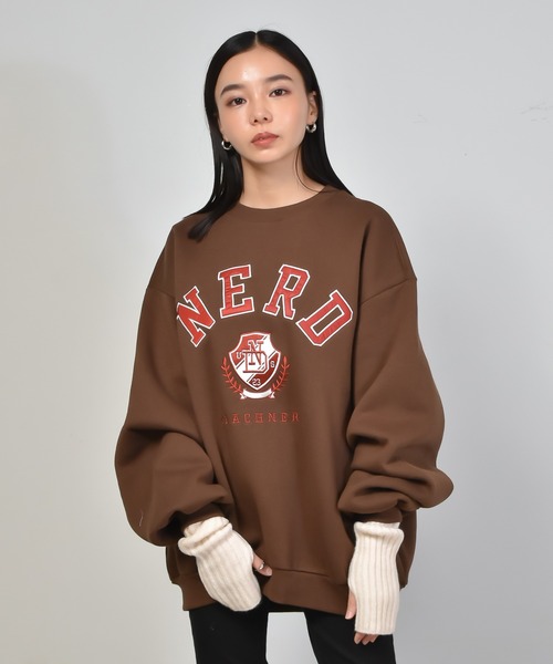 Starting Over（スターティングオーバー）の「裏起毛カレッジロゴクルーネックスウェット（スウェット・メンズ・チャコールグレー/アッシュグレー/ブラウン/グリーン・M/L/XL）」の14枚目の写真