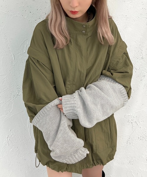 apres jour mignon(アプレジュールミニョン)の「ボリューム袖アームウォーマー【ZOZOTOWN限定アイテム】(アームカバー・レディース・ブラック/オレンジ/パープル/杢グレー・フリー)」の8枚目の写真