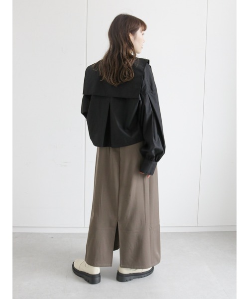 ehka sopo（エヘカソポ）の「キャミワンピース（ワンピース・レディース・グレー/ブラック/ライトベージュ・ﾌﾘ-）」の6枚目の写真