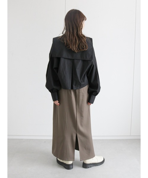 ehka sopo（エヘカソポ）の「キャミワンピース（ワンピース・レディース・グレー/ブラック/ライトベージュ・ﾌﾘ-）」の7枚目の写真