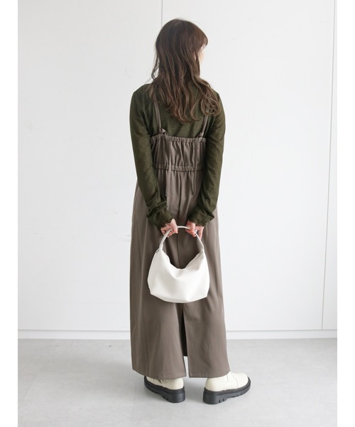 ehka sopo（エヘカソポ）の「キャミワンピース（ワンピース・レディース・グレー/ブラック/ライトベージュ・ﾌﾘ-）」の8枚目の写真