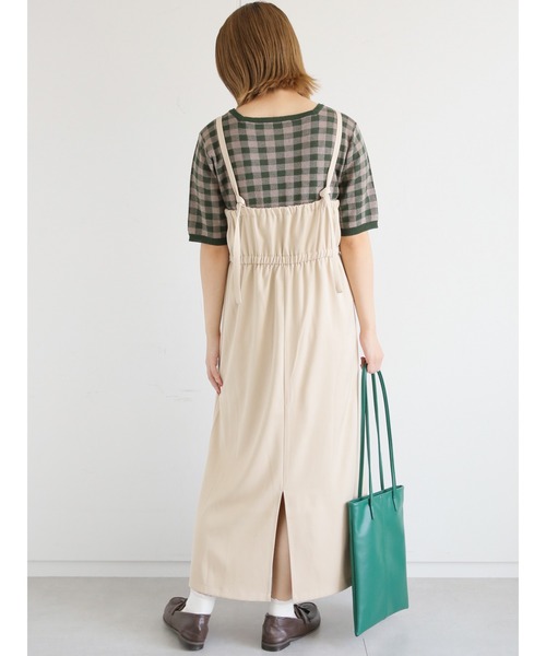 ehka sopo（エヘカソポ）の「キャミワンピース（ワンピース・レディース・グレー/ブラック/ライトベージュ・ﾌﾘ-）」の11枚目の写真