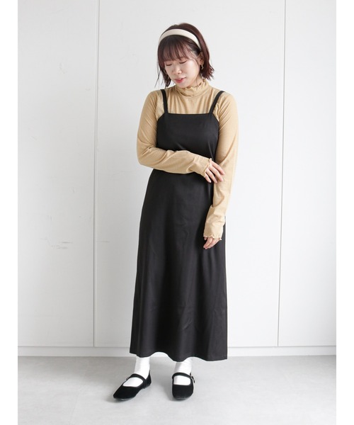 ehka sopo（エヘカソポ）の「キャミワンピース（ワンピース・レディース・グレー/ブラック/ライトベージュ・ﾌﾘ-）」の15枚目の写真