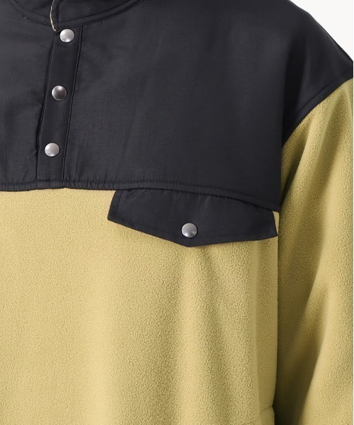 CHUMS（チャムス）の「CHUMS/チャムス ヘンリーネック リサイクルチャムリーフリースハリケーントップ ジャケット CH04-1328（その他アウター・メンズ・ブラック×ベージュ/パープル/ブラック・M/L/XL）」の7枚目の写真