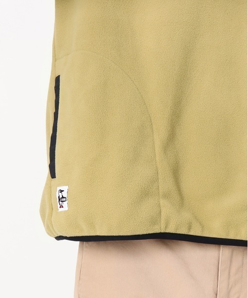 CHUMS（チャムス）の「CHUMS/チャムス ヘンリーネック リサイクルチャムリーフリースハリケーントップ ジャケット CH04-1328（その他アウター・メンズ・ブラック×ベージュ/パープル/ブラック・M/L/XL）」の9枚目の写真