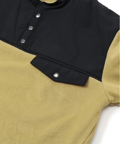 CHUMS（チャムス）の「CHUMS/チャムス ヘンリーネック リサイクルチャムリーフリースハリケーントップ ジャケット CH04-1328（その他アウター・メンズ・ブラック×ベージュ/パープル/ブラック・M/L/XL）」の11枚目の写真