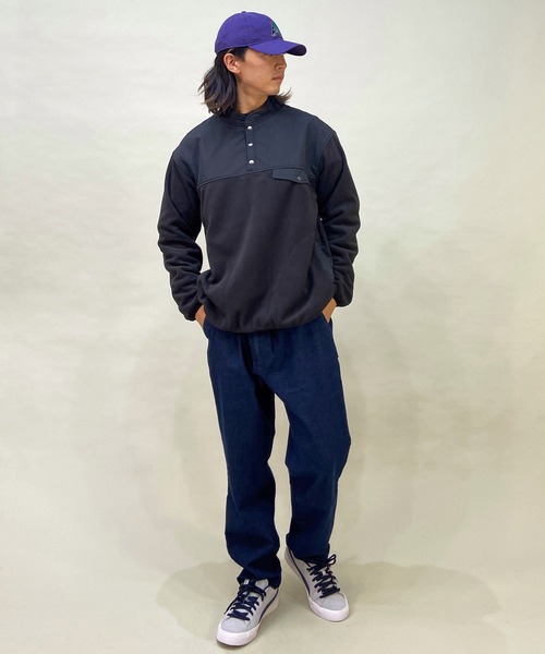 CHUMS（チャムス）の「CHUMS/チャムス ヘンリーネック リサイクルチャムリーフリースハリケーントップ ジャケット CH04-1328（その他アウター・メンズ・ブラック×ベージュ/パープル/ブラック・M/L/XL）」の21枚目の写真