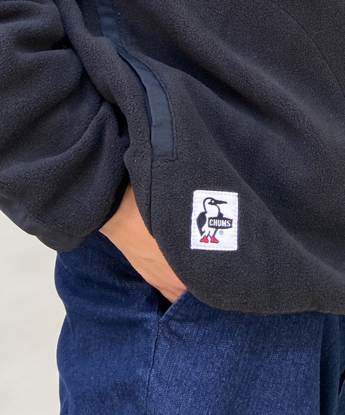 CHUMS（チャムス）の「CHUMS/チャムス ヘンリーネック リサイクルチャムリーフリースハリケーントップ ジャケット CH04-1328（その他アウター・メンズ・ブラック×ベージュ/パープル/ブラック・M/L/XL）」の19枚目の写真