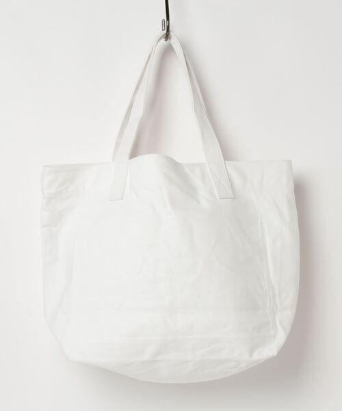 MHL.(エムエイチエル)の「HEAVY COTTON CANVAS(トートバッグ・レディース・ブラック/ホワイト・FREE)」の3枚目の写真
