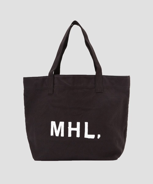 MHL.(エムエイチエル)の「HEAVY COTTON CANVAS(トートバッグ・レディース・ブラック/ホワイト・FREE)」の2枚目の写真