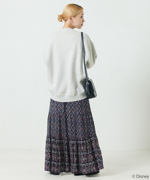 FREAK'S STORE（フリークスストア）の「【WEB限定】DISNEY(ディズニー)　ミッキーマウス/別注Mワッペンスウェット（スウェット・レディース・ブラック/グレー/ネイビー/グリーン/レッド・ﾌﾘ-）」の13枚目の写真