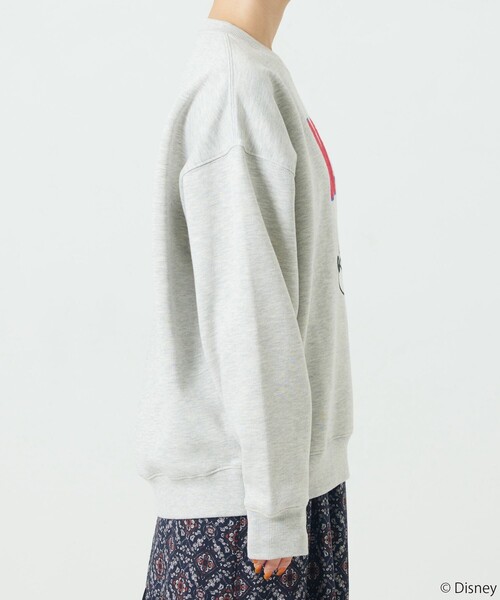 FREAK'S STORE（フリークスストア）の「【WEB限定】DISNEY(ディズニー)　ミッキーマウス/別注Mワッペンスウェット（スウェット・レディース・ブラック/グレー/ネイビー/グリーン/レッド・ﾌﾘ-）」の17枚目の写真
