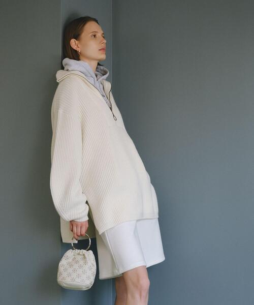 BEAUTY&YOUTH UNITED ARROWS（ビューティーアンドユースユナイテッドアローズ）の「レザー スタッズ ドロスト ショルダーバッグ -2WAY-（ショルダーバッグ・レディース・ブラック/オフホワイト・FREE）」の10枚目の写真