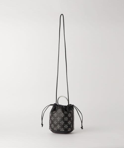 BEAUTY&YOUTH UNITED ARROWS（ビューティーアンドユースユナイテッドアローズ）の「レザー スタッズ ドロスト ショルダーバッグ -2WAY-（ショルダーバッグ・レディース・ブラック/オフホワイト・FREE）」の14枚目の写真