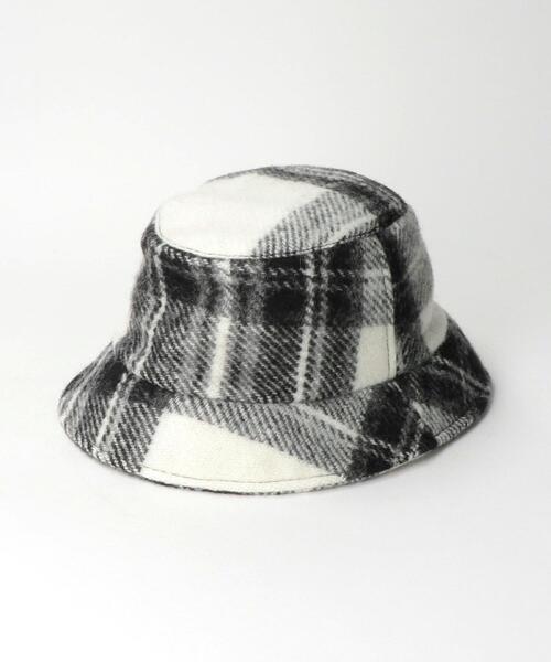 TWEED MILL(ツイードミル)の「<TWEED MILL>チェック ハット(ハット・レディース・ブラック/ダークグリーン・M)」の8枚目の写真
