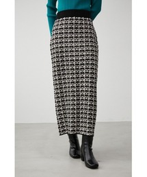 AZUL by moussy | TWEED KNIT TIGHT SKIRT/ツイードニットタイトスカート(スカート)