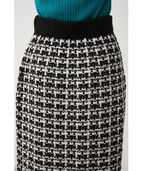 AZUL by moussy（アズールバイマウジー）の「TWEED KNIT TIGHT SKIRT/ツイードニットタイトスカート（スカート・レディース・ベージュ系その他/ブラック系その他・SMALL/MEDIUM）」の10枚目の写真