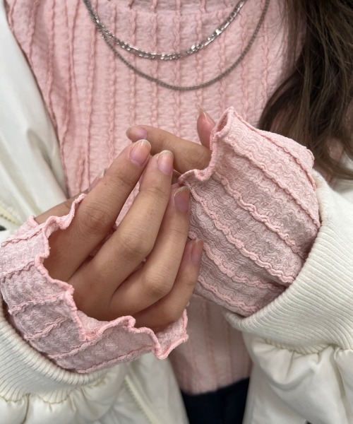 nemne store(ネンネストア)の「【低身長用サイズあり】ジャガードハイネックインナー(Tシャツ/カットソー・レディース・ピンク/グリーン/アイボリー/ブルー・SMALL/MEDIUM)」の22枚目の写真