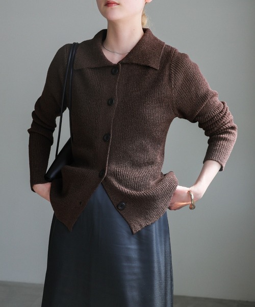 select MOCA(セレクトモカ)の「サマーニットカーディガン(カーディガン/ボレロ・レディース・アイボリー/ライトグレー/ライトグリーン/ネイビー/チャコールグレー/ブラウン・FREE)」の4枚目の写真