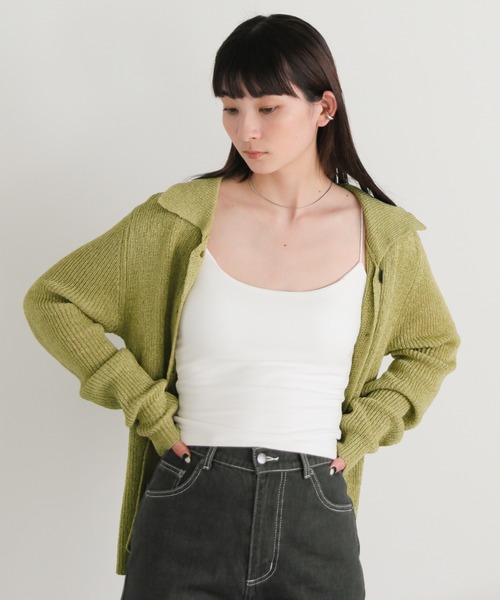 select MOCA(セレクトモカ)の「サマーニットカーディガン(カーディガン/ボレロ・レディース・アイボリー/ライトグレー/ライトグリーン/ネイビー/チャコールグレー/ブラウン・FREE)」の12枚目の写真