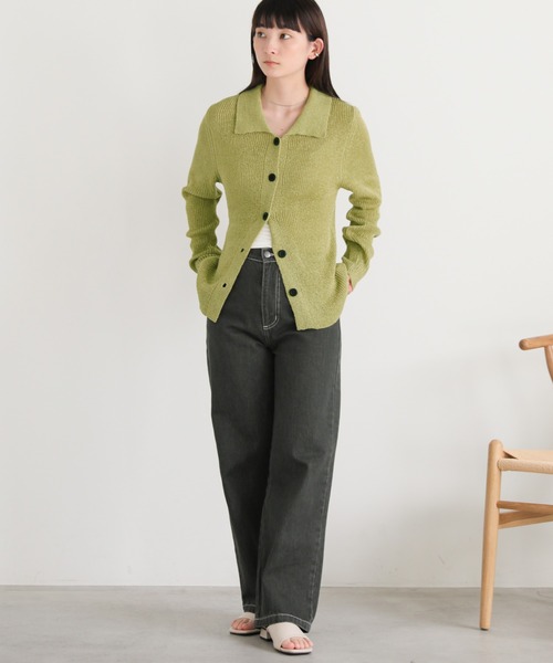 select MOCA(セレクトモカ)の「サマーニットカーディガン(カーディガン/ボレロ・レディース・アイボリー/ライトグレー/ライトグリーン/ネイビー/チャコールグレー/ブラウン・FREE)」の8枚目の写真