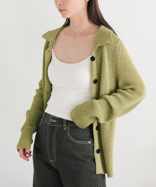 select MOCA(セレクトモカ)の「サマーニットカーディガン(カーディガン/ボレロ・レディース・アイボリー/ライトグレー/ライトグリーン/ネイビー/チャコールグレー/ブラウン・FREE)」の14枚目の写真