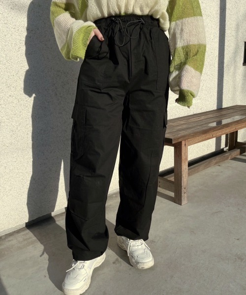 nemne store(ネンネストア)の「【低身長用サイズあり】ミリタリーカーゴパンツ(カーゴパンツ・レディース・カーキ/ブラック/オフホワイト・SMALL/MEDIUM)」の2枚目の写真