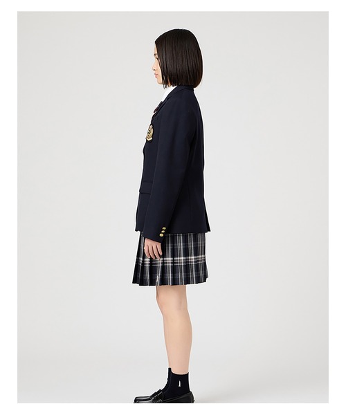 ジャケット 2つボタン エンブレム付 ブレザー スクール 中学生 高校生