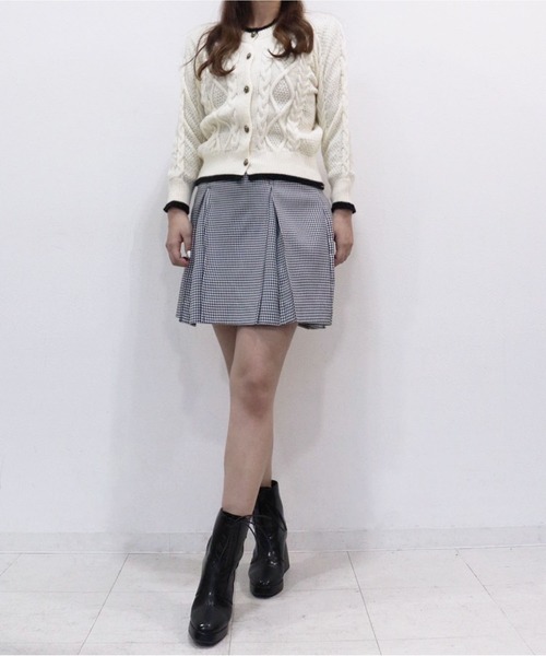 titty＆Co. PETIT by poyo（ティティーアンドコープティバイポヨ）の「【titty&Co.PETIT by poyo】バイカラーケーブルニットカーディガン（カーディガン/ボレロ・レディース・ピンク/ホワイト・FREE）」の21枚目の写真