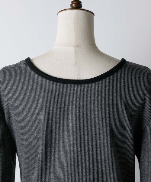 GIUNON(ジウノン)の「long sleeve rib tops / ロングスリーブリブトップス(Tシャツ/カットソー・レディース・ブラック/ブラウン/グレー/アイボリー/ベージュ/ライトブルー・1/0)」の16枚目の写真