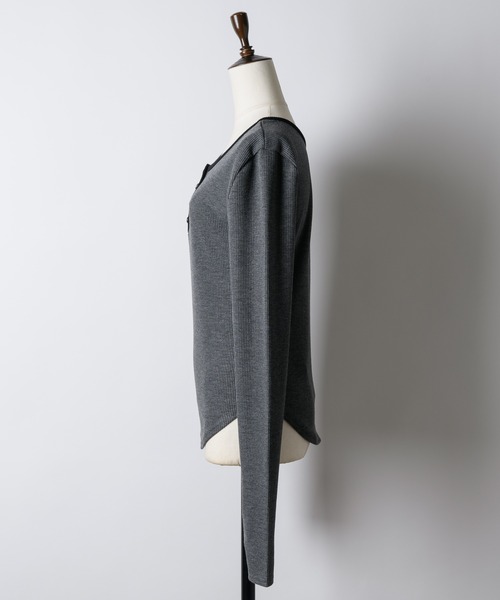 GIUNON(ジウノン)の「long sleeve rib tops / ロングスリーブリブトップス(Tシャツ/カットソー・レディース・ブラック/ブラウン/グレー/アイボリー/ベージュ/ライトブルー・1/0)」の20枚目の写真