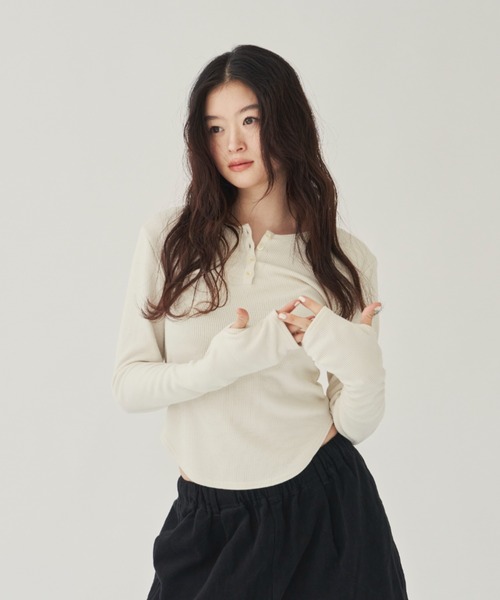 long sleeve rib tops / ロングスリーブリブトップス（Tシャツ