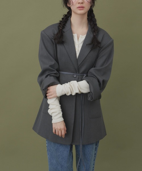 GIUNON(ジウノン)の「long sleeve rib tops / ロングスリーブリブトップス(Tシャツ/カットソー・レディース・ブラック/ブラウン/グレー/アイボリー/ベージュ/ライトブルー・1/0)」の21枚目の写真