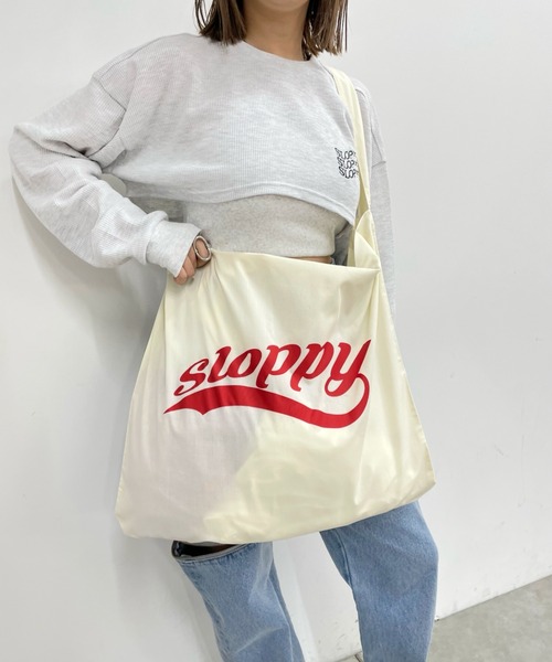 WHO'S WHO gallery（フーズフーギャラリー）の「【SLOPPY/スロッピー】チアロゴBIGトート（トートバッグ・レディース・オフホワイト/レッド/レモンイエロー/ブルー/シルバー・FREE）」の2枚目の写真