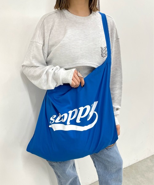 WHO'S WHO gallery（フーズフーギャラリー）の「【SLOPPY/スロッピー】チアロゴBIGトート（トートバッグ・レディース・オフホワイト/レッド/レモンイエロー/ブルー/シルバー・FREE）」の7枚目の写真