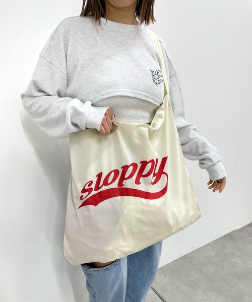 WHO'S WHO gallery（フーズフーギャラリー）の「【SLOPPY/スロッピー】チアロゴBIGトート（トートバッグ・レディース・オフホワイト/レッド/レモンイエロー/ブルー/シルバー・FREE）」の6枚目の写真