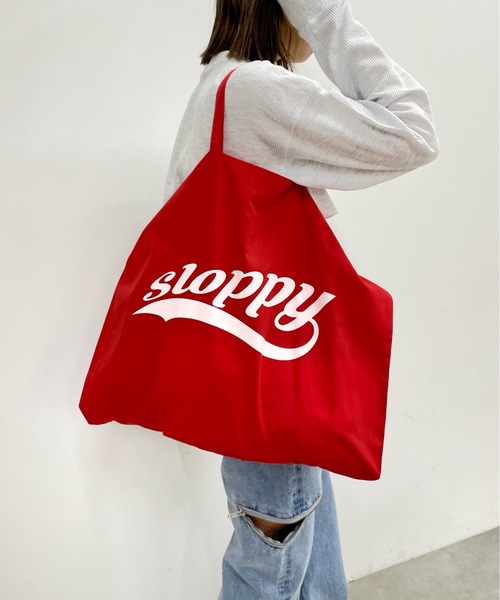 WHO'S WHO gallery（フーズフーギャラリー）の「【SLOPPY/スロッピー】チアロゴBIGトート（トートバッグ・レディース・オフホワイト/レッド/レモンイエロー/ブルー/シルバー・FREE）」の10枚目の写真