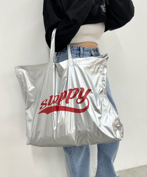 WHO'S WHO gallery（フーズフーギャラリー）の「【SLOPPY/スロッピー】チアロゴBIGトート（トートバッグ・レディース・オフホワイト/レッド/レモンイエロー/ブルー/シルバー・FREE）」の12枚目の写真