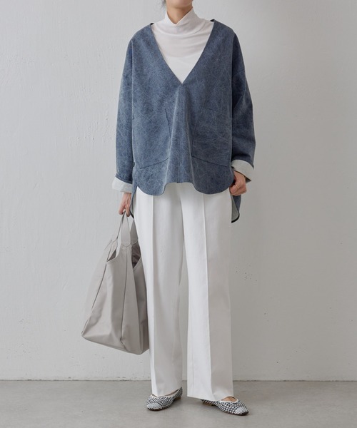 BEARDSLEY（ビアズリー）の「ストレートパンツ（その他パンツ・レディース・ホワイト/ブラック/ネイビー・S/M）」の4枚目の写真