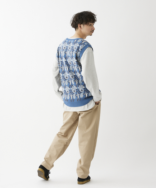 JOURNAL STANDARD relume(ジャーナルスタンダード レリューム)の「JQD ペーズリー ニット ベスト(ベスト・メンズ・ブルー/カーキ/イエロー・MEDIUM/LARGE)」の12枚目の写真