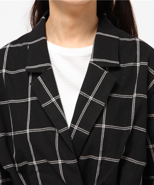 Kastane（カスタネ）の「麻混テーラーガウン（その他アウター・レディース・ブラック・FREE）」の7枚目の写真