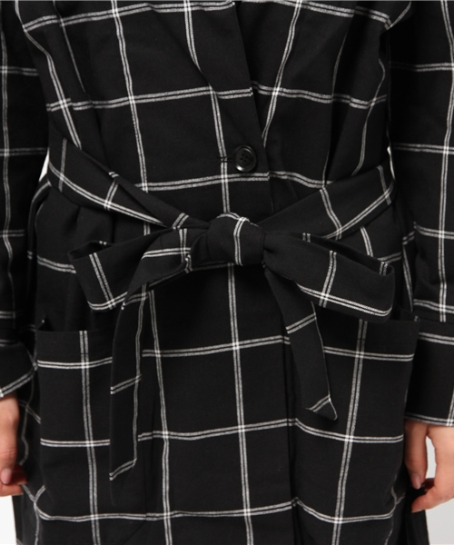 Kastane（カスタネ）の「麻混テーラーガウン（その他アウター・レディース・ブラック・FREE）」の10枚目の写真