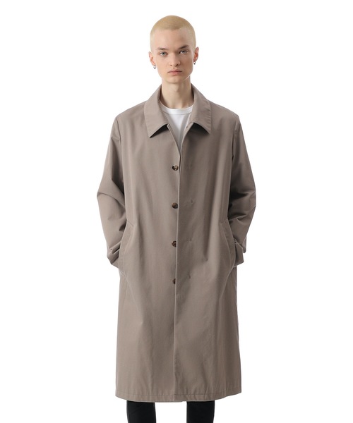 ATTACHMENT（アタッチメント）の「CO/LI/SI ギャバジン バルマカーンコート / CO/LI/SI GABARDINE BALMACAAN COAT（ステンカラーコート・メンズ・ブラック/ベージュ・2/1/3）」の8枚目の写真